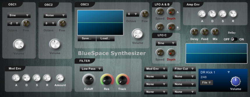 BlueSpace Synthesizer Free VST Instrument - BlueSynth